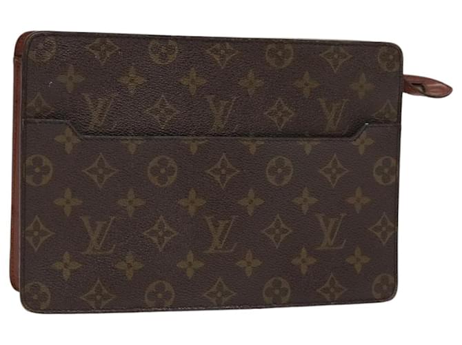 LOUIS VUITTON Pochette Masculina Monogram Bolsa de Clutch M51795 LV Auth 94925 Monograma Lona  ref.1737348