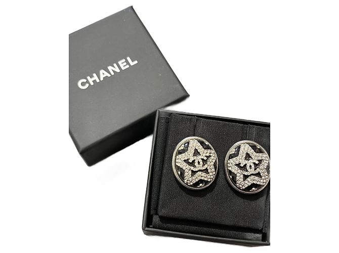 Pendientes CHANEL T. Metal Plata