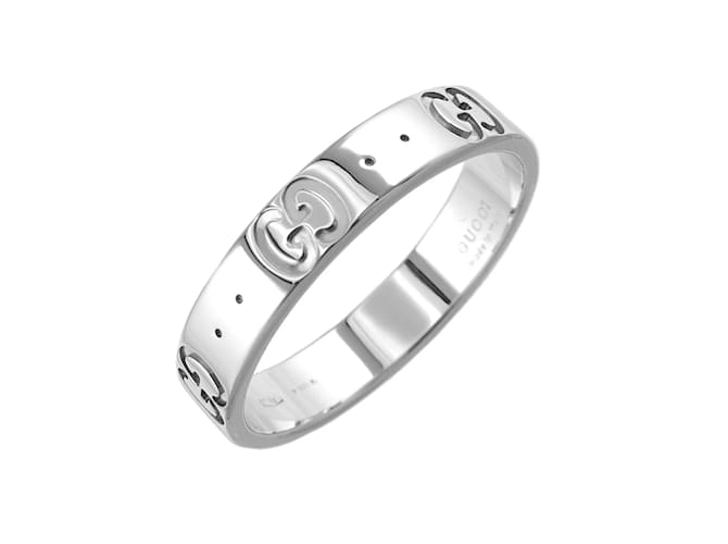 Gucci Icon #15 Band Ring in 18K White Gold Silvery ref.1737647 