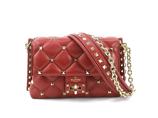 【Valentino】◆Crossbody Shoulder Chain Bag◆Dark Red◆ Valentino Garavani Rockstud Crossbody - Dark Red