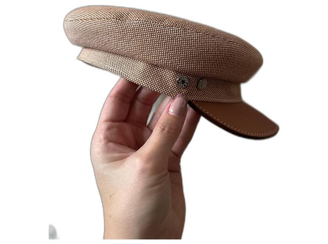 Hermès Cappelli Marrone chiaro Cotone