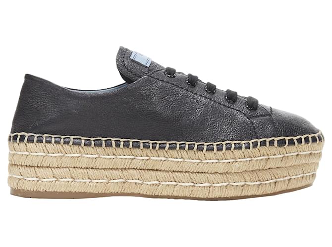 Prada Black platform Espadrilles size outlet 39.5