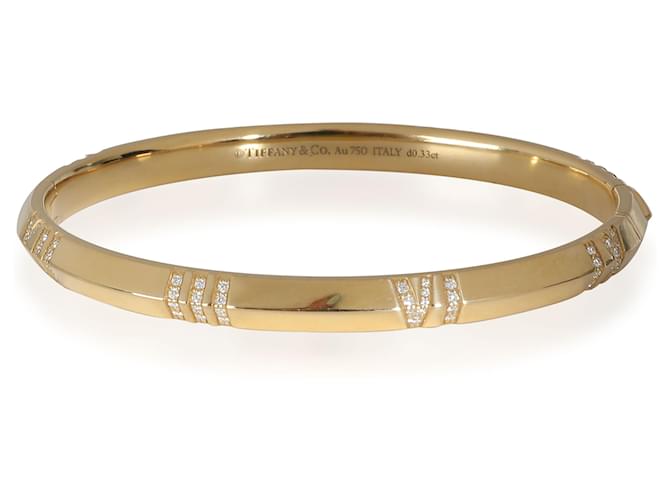 Pulseira Atlas Tiffany & Co. em ouro amarelo 18k 0,33 CTW Prata Metálico Metal  ref.1737925