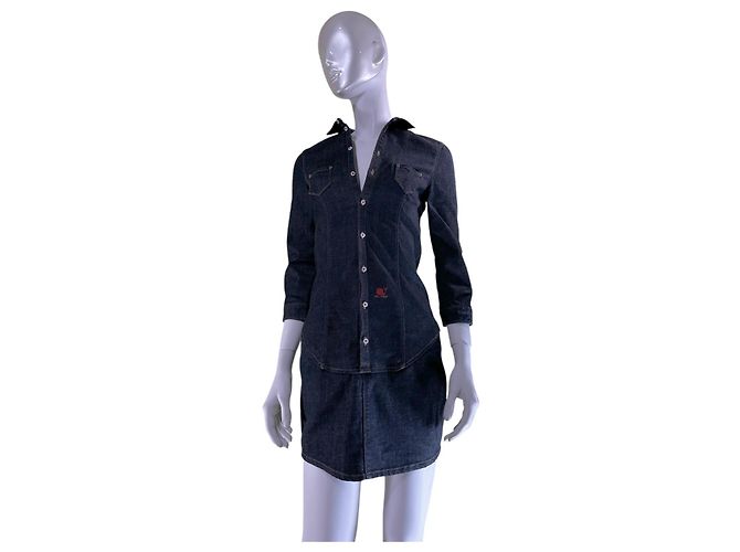 Vestido de mezclilla azul Dsquared2