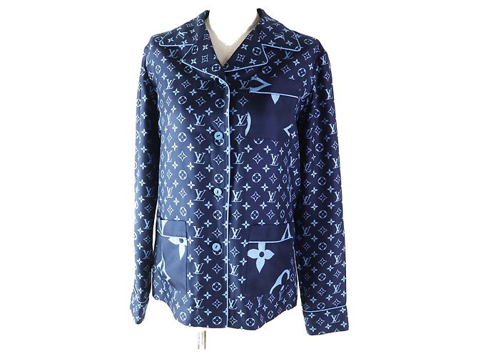 Camicia da pigiama in seta Monogram Louis Vuitton