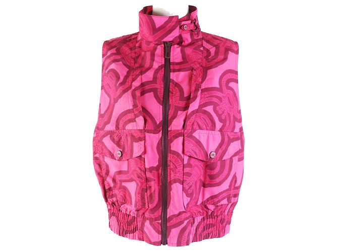 Hermès Hermes Nylon Steigbügel Fantasiejacke Damen