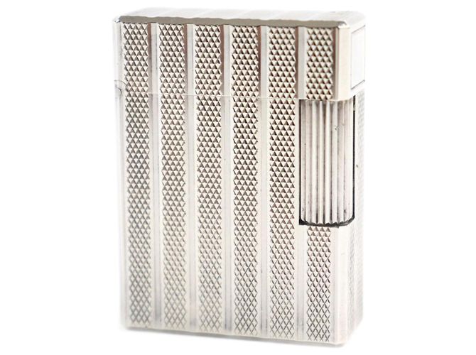 Autre Marque Dupont Line 1 Stripe Roller Gas Lighter Silvery