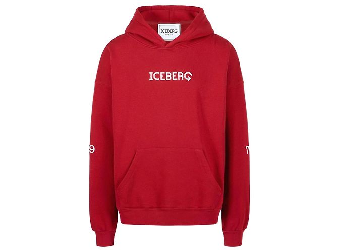 Iceberg Hoodie aus roter Baumwolle