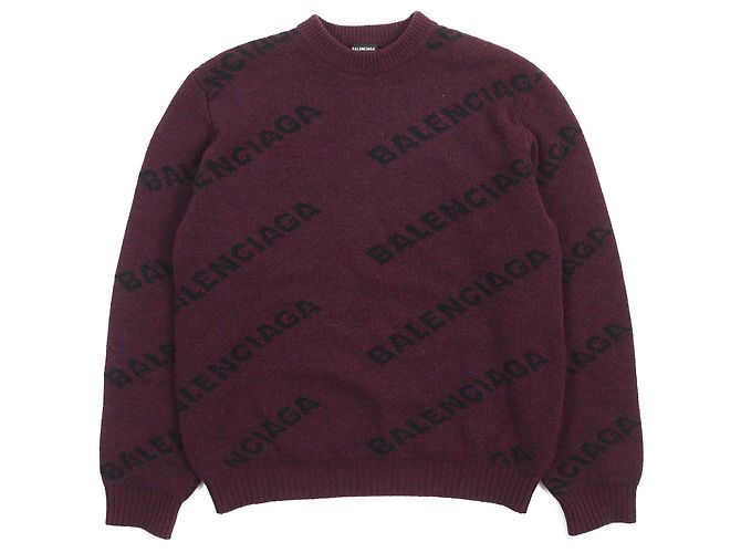 Suéter de lã e nylon com logo Balenciaga M