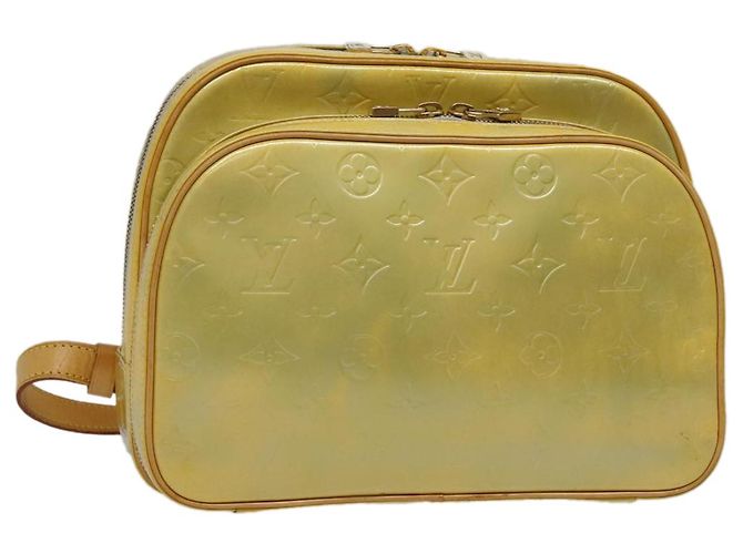 LOUIS VUITTON Monogram Vernis Marley Backpack Gris M91038 LV Auth hk1688 Grey