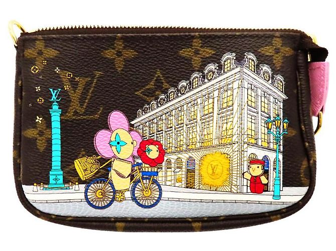 Clutch Mini Pochette Accessoire Vivienne de Louis Vuitton Castaño