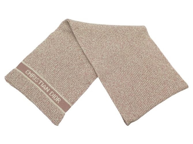 NEUF ECHARPE CHRISTIAN DIOR D-WHITE 05DWI314I007 EN LAINE & CACHEMIRE SCARF Rose