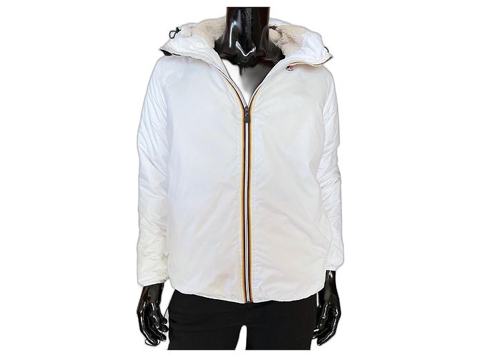 K-Way White Windbreaker Jacket Men