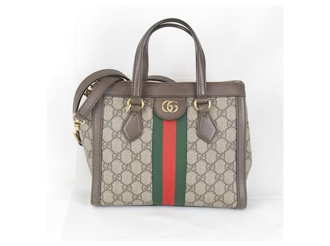 Sac à épaule Gucci Ophidia marron Toile Joli Closet