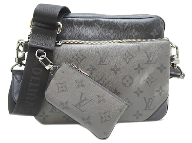 Louis Vuitton Trio Men's Shoulder Bag M69443 Brown Black Cloth ref