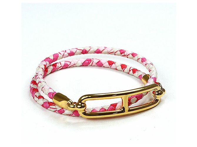 Silk In Pulsera de encanto de seda Hermès Multicolor Dorado