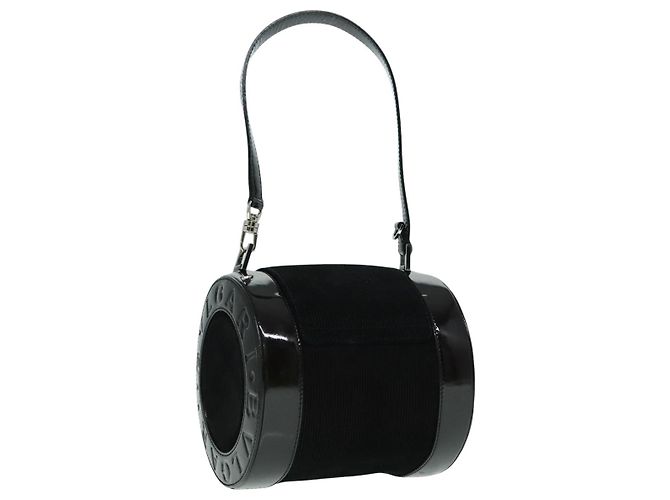 Bulgari Sac à main BVLGARI en daim marron Auth hk1677