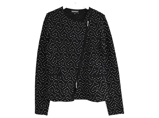 Giacca maculata nera e bianca Emporio Armani Nero