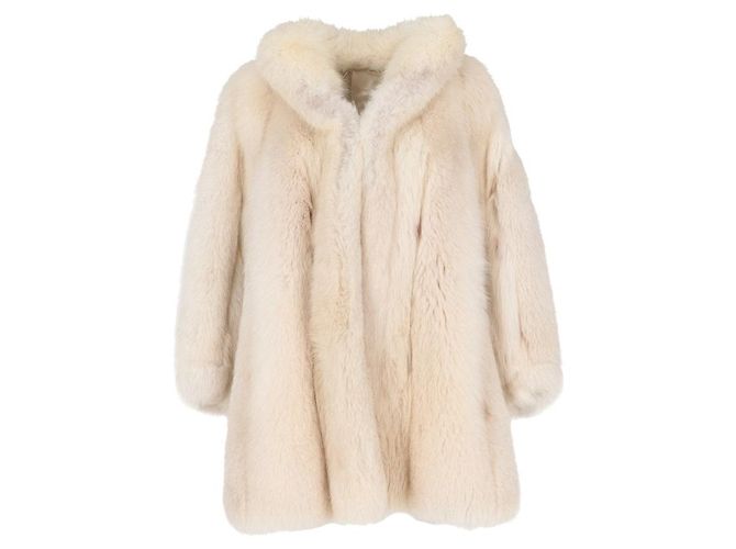 Cappotto in pelliccia di volpe bianca Christian Dior Bianco