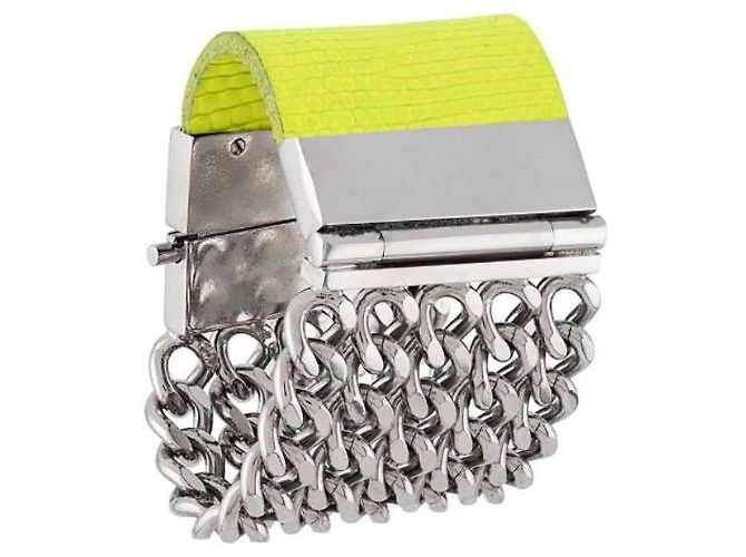 Bracciale in argento e verde acido Gianfranco Ferré - anni 2000 Sabbia