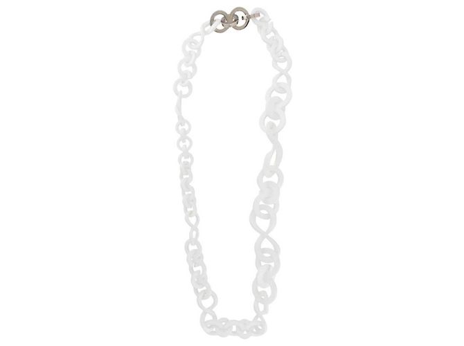 Collana a catena bianca Gianfranco Ferré - anni 2000 Bianco