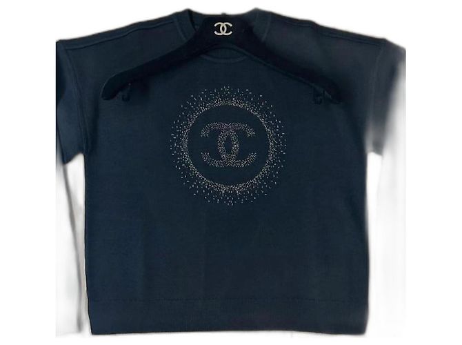 Cambon Chanel-Uniforme Schwarz Baumwolle Wolle