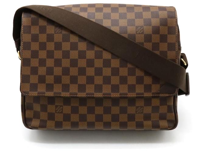Louis Vuitton Damier Shelton MM Shoulder Bag Brown Cloth  ref.1747826