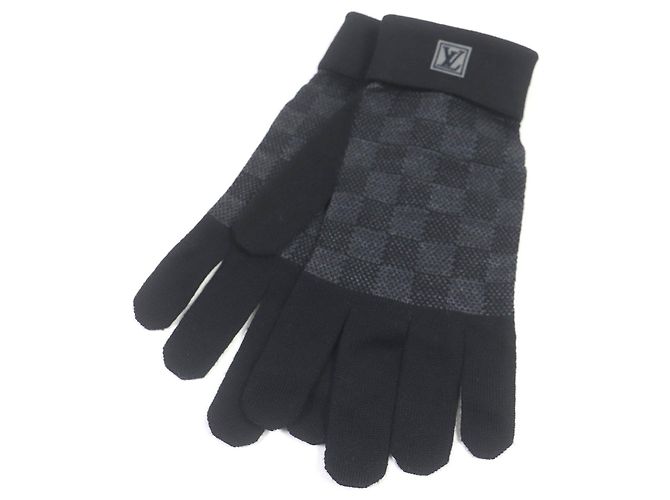 Damier Strickhandschuhe Louis Vuitton M70006 Schwarz