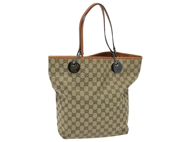 Gucci tan deals canvas tote bag