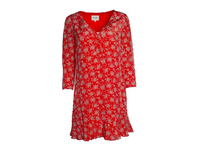 SéZane Blumenmusterkleid Sezane Rot
