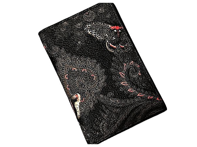 Authentic Givenchy Dragon Motif Card Holder Grey