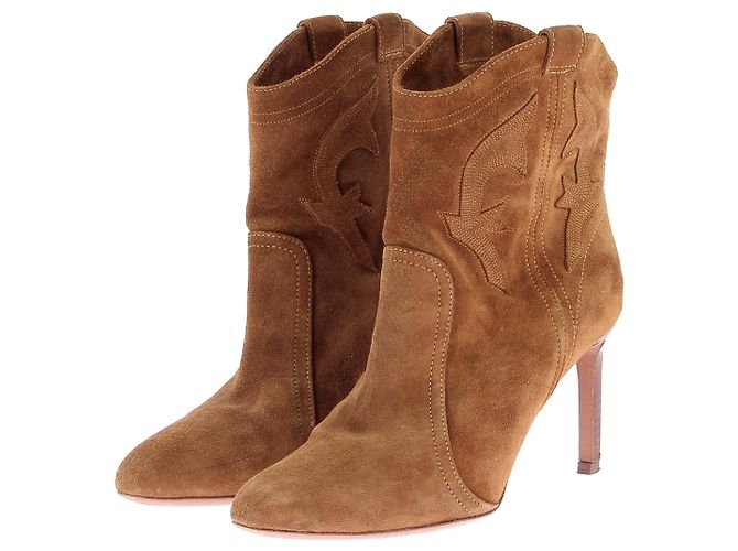 BA&SH Botas de tornozelo T.EU 38 Camurça