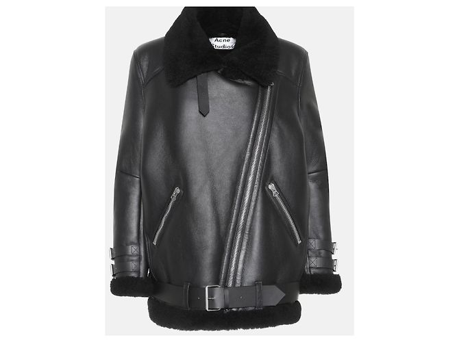 Giacca Acne Velocity in shearling nero