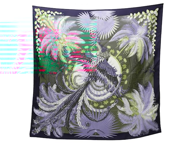 Hermès Hermes Carré 90 Mythiques Phoenix Scarf Multiple colors Navy blue Silk  ref.1750241