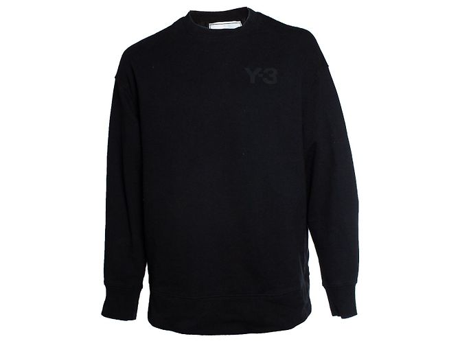 Y3 Y-3, pull noir à col rond