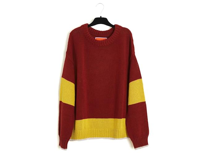 Autre Marque La Double J 2023 Oversized Pull Maxi Cotton Wool Knit Boy Sweater OS Dark red  ref.1751364