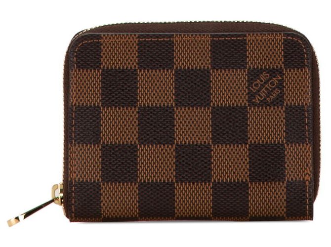 Monedero Zippy Damier Louis Vuitton Castaño