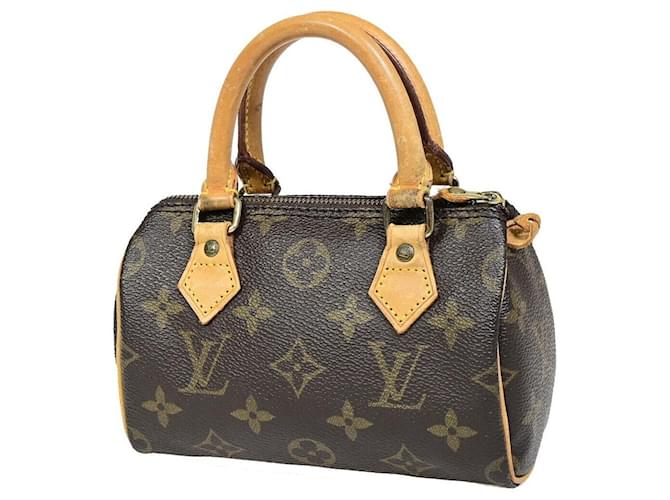 Louis Vuitton Mini speedy Brown Cloth  ref.1751633