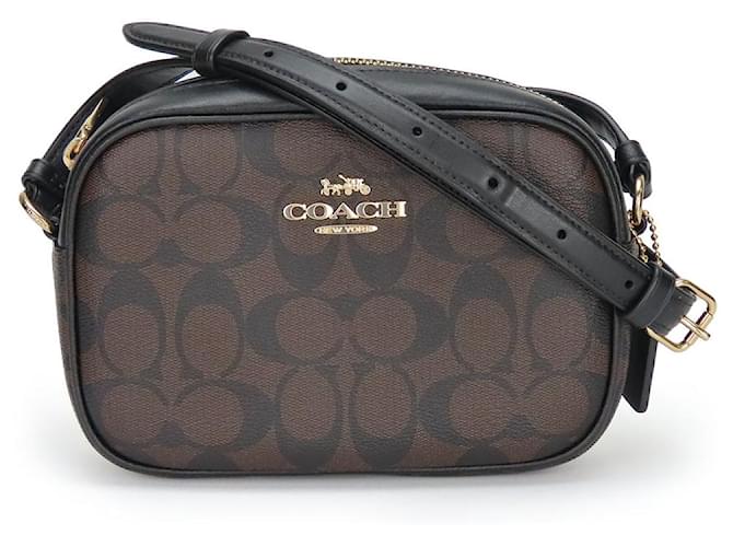 Coach Mini Jamie Shoulder Bag Pvc Leather Brown Cloth  ref.1751984