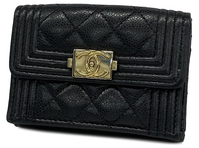 Chanel wallet trifold caviar sale