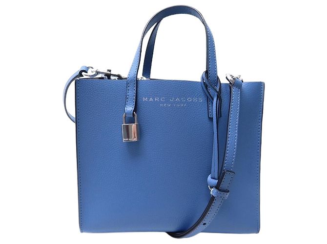 BORSA IN PELLE BLU MARC JACOBS MINI GRIND M0015685