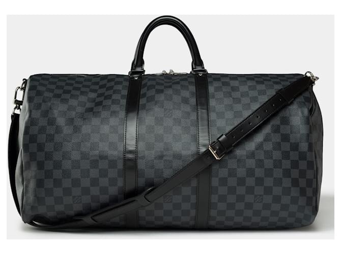 LOUIS VUITTON Keepall Bag in Gray Canvas - 102194 Grey Cloth  ref.1753149