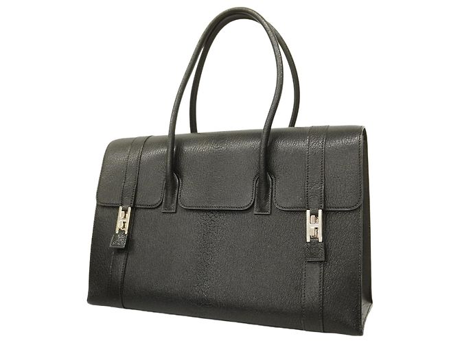 Hermès Borsa Hermes Drag 37 in pelle Chevre Coromandel nera Nero