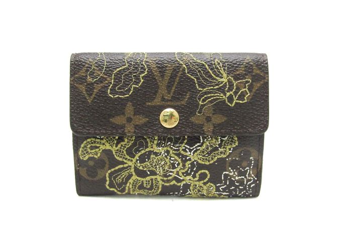 Monedero Ludlow Monogram Dentelle Louis Vuitton Castaño Dorado