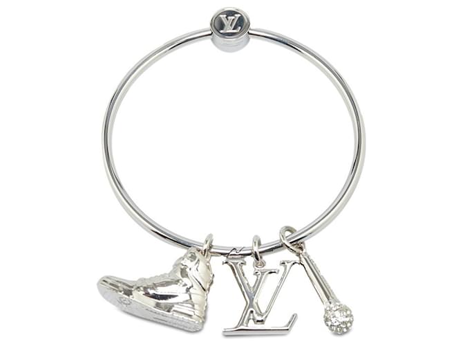 Louis Vuitton Porte Cle Round Ring Key Holder Silvery Metal  ref.1754030