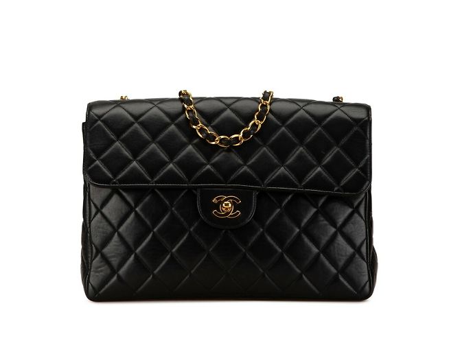 Borsa a Spalla Chanel Matelassé 30 Coco Mark Chain Nero