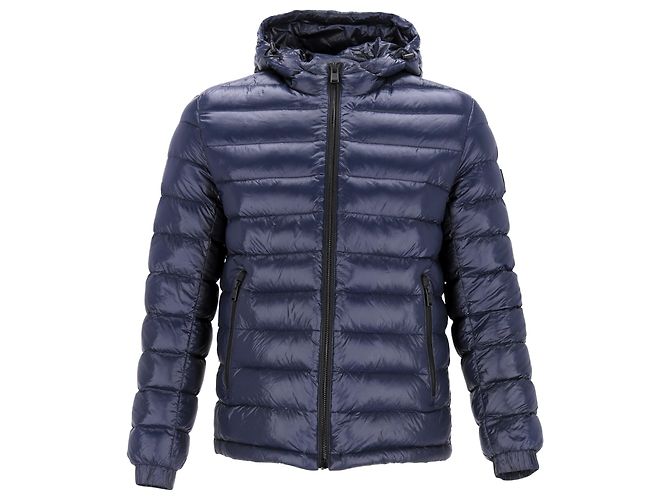 Giacca trapuntata Boss Hugo Boss in nylon blu navy Azul Azul marinho