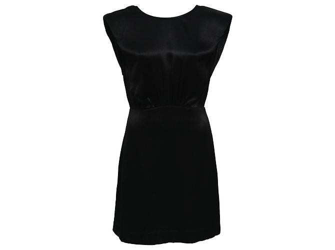 Abito mini con scollo a barca e schiena scoperta Ba&Sh in satin nero