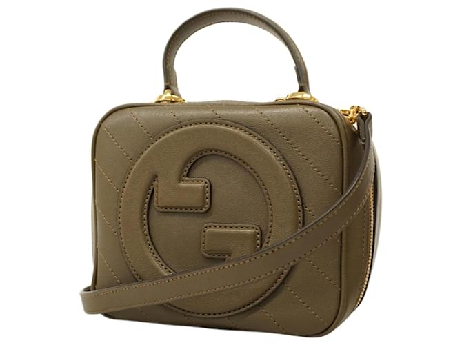 Gucci Khaki Leather Handbag ref.1756105 Joli Closet