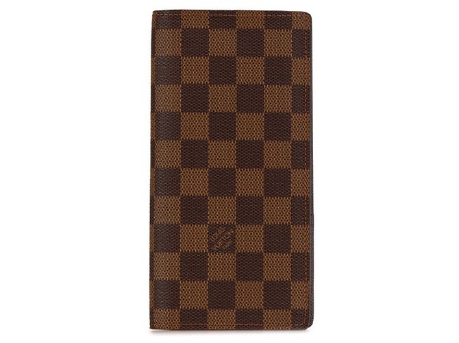 Louis Vuitton Damier Portefeuille Brazza Long Wallet Brown